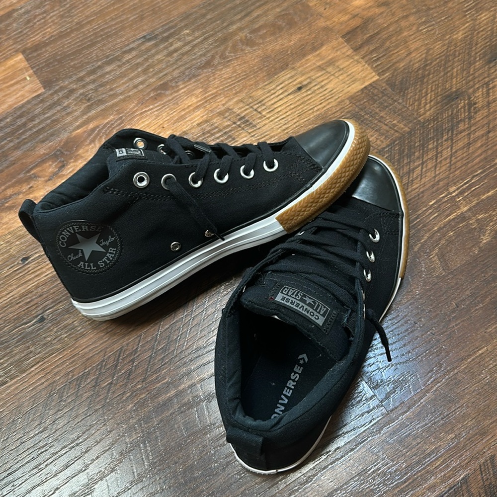 Black mid converses